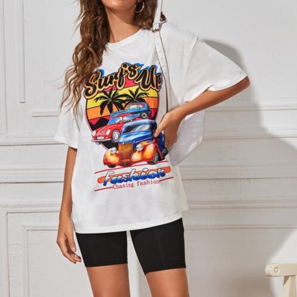 Car shirt & biker short set